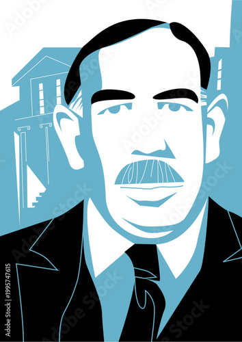 John Maynard KEYNES vector illustration