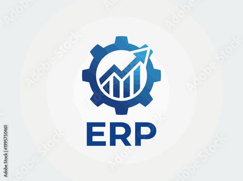 ERP Software Logo Vector – Enterprise Resource Planning Technology Business Design
