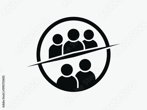 User Group Icon Vector – Social Network Community Team Symbol Design