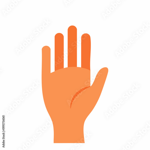 Orange Hand Icon