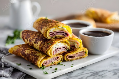Delicious, nutritious and tasty French dip tortilla rolls