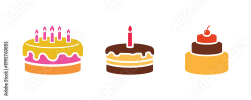 Cake vector graphic. A solid style food and drink icon. Ideal for use in icons, logos, illustrations, websites, and beyond. Glyph style icon design.