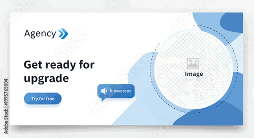 Web banner design for upgrade promotion with promo code