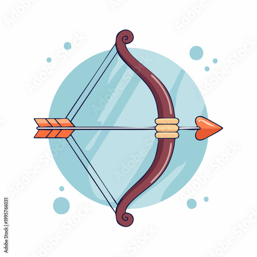 Stylized Bow and Arrow Illustration