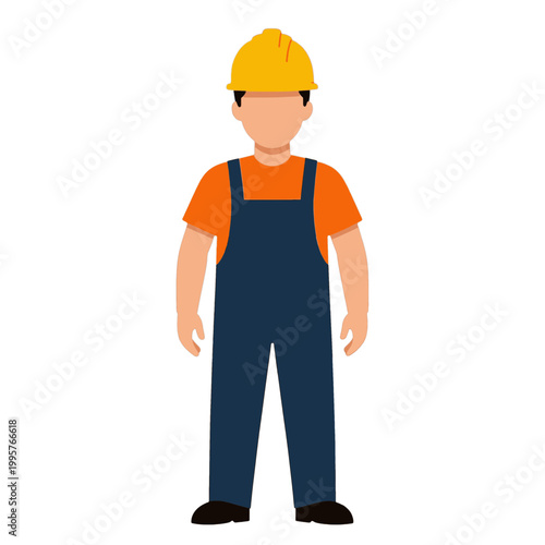 Construction Worker Icon Wearing Hard Hat