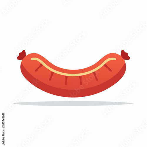 Stylized illustration of a single sausage