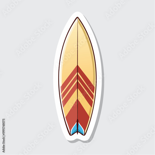 Stylized Surfboard Illustration