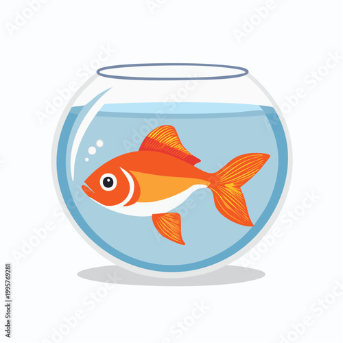 Goldfish in a Round Bowl