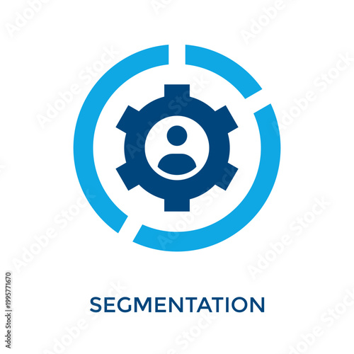 Segmentation Icon Dual Tone Style. Vector Illustration For Graphic Design