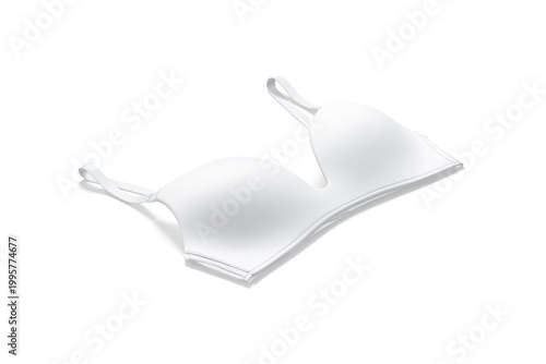 Bild auf Leinwand Blank white wireless bra mockup png, transparent background, 3d rendering