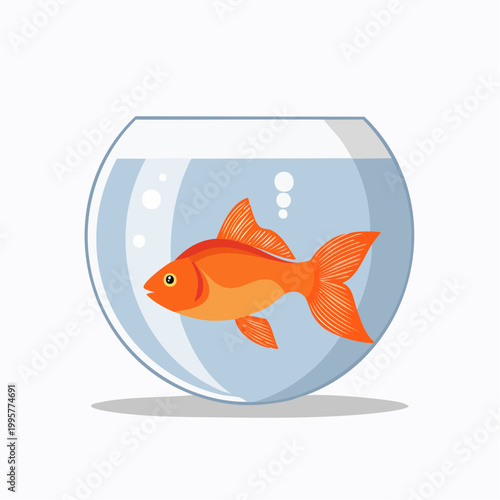 Goldfish in a Round Bowl