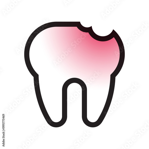 Toothache icon. Tooth pain sign. Dental care concept