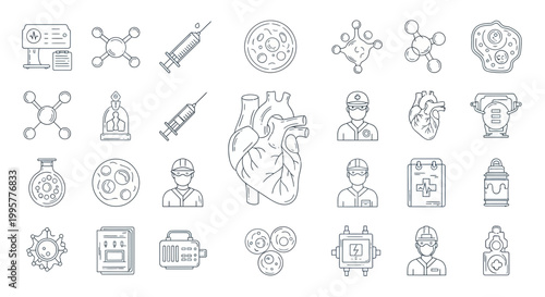 vector set of medical icons