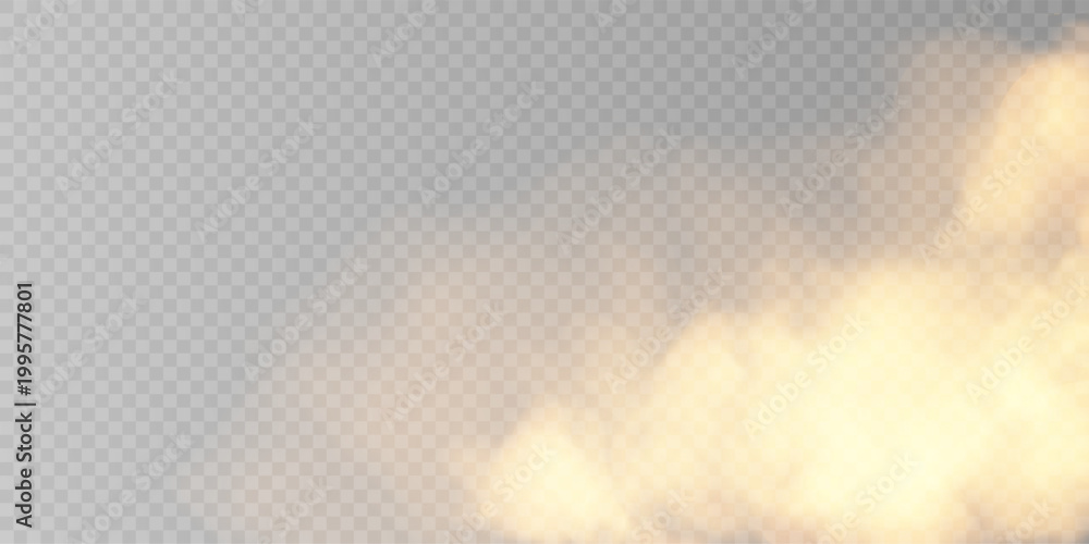 Obraz premium Orange Clouds PNG, Transparent Soft Cloud Texture Background with Floating Frames