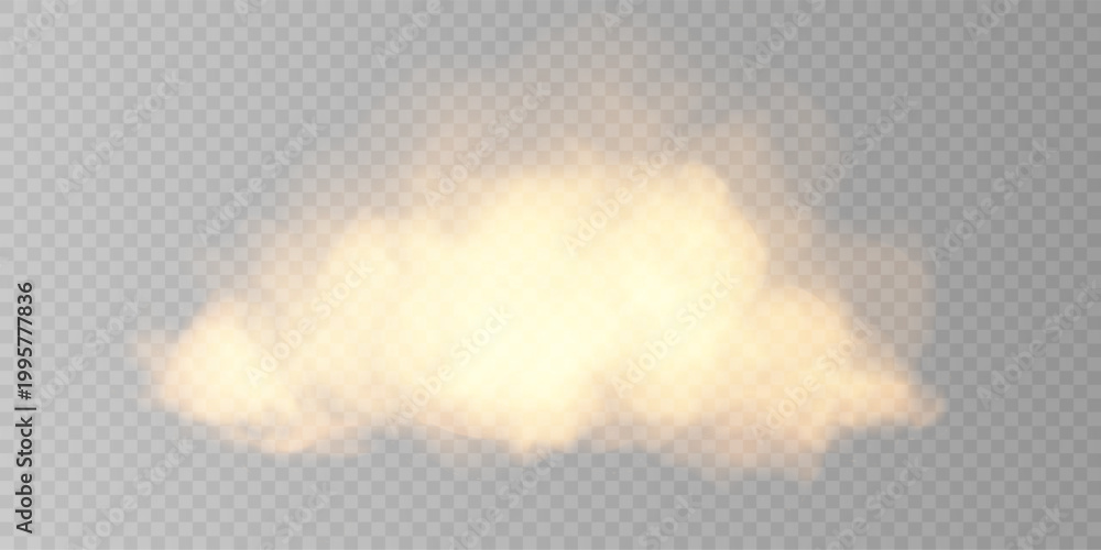 Obraz premium Orange Sky Cloud Overlay PNG, Transparent Soft Texture Background