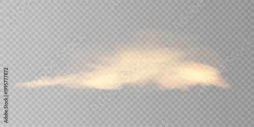 Abstract Orange Sky Clouds PNG, Soft Cloud Texture Overlay with Transparent Background