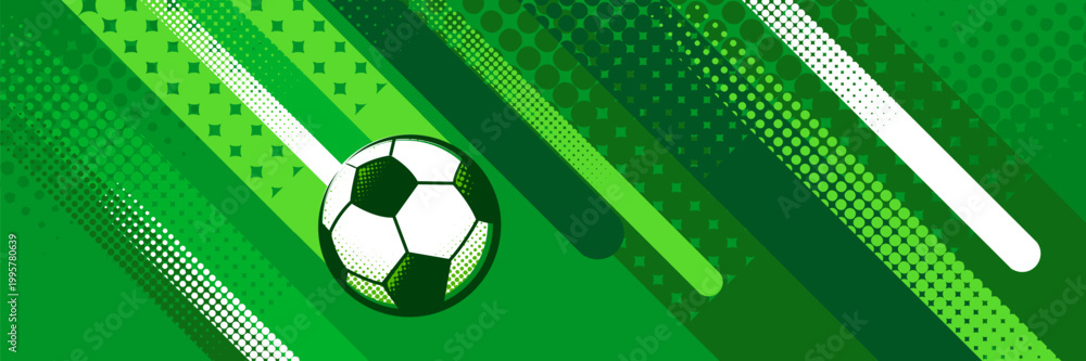 Fototapeta premium Creative Football Motion Background with Dynamic Shapes and Colors