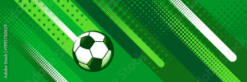 Creative Football Motion Background with Dynamic Shapes and Colors