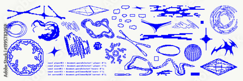 Tableau sur toile Graphic geometric shape asset pack