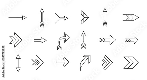 Collection of various arrow icons.