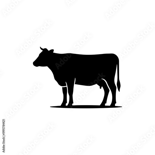 Eid Adha Cow Sihlouette Illustration