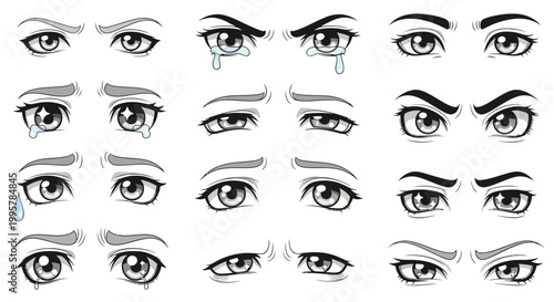 Diverse Eye Expressions: Emotions, Feelings, and Moods Collection
