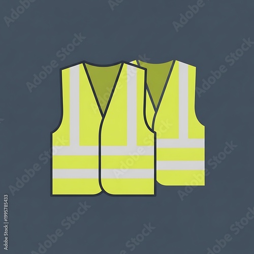 Three yellow safety vests with white stripes