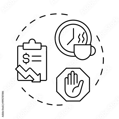 Decrease detention fees blue gradient concept icon. Finances. Benefit of yard management system. Round shape line illustration. Abstract idea. Graphic design. Easy to use in promotional material