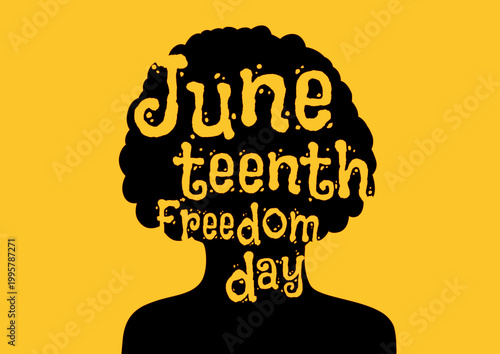 Juneteenth freedom day banner - vector illustration