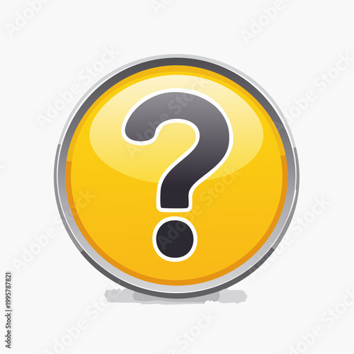 Glossy Yellow Question Mark Icon