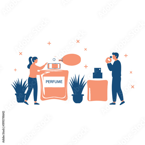 Couple packing luggage for travel vacation trip