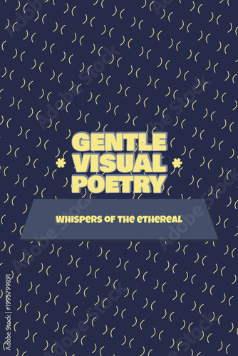 GENTLE VISUAL POETRY winter solstice sun typography clean background, shield crest, multi stroke lettering, cut corner strip, circle outline grid edge accents