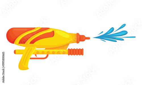 Εκτύπωση καμβά Water pistol shoot splash