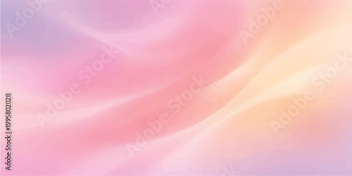 A soft flowing pink silk fabric design featuring smooth purple waves and a light satin texture for an abstract vector motion backdrop