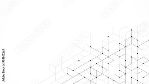 Hexagons pattern. Geometric abstract background with simple hexagonal elements. Creative idea for medical, technology or science design