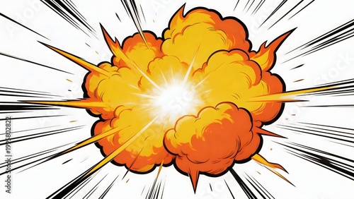 Comic style explosion graphic