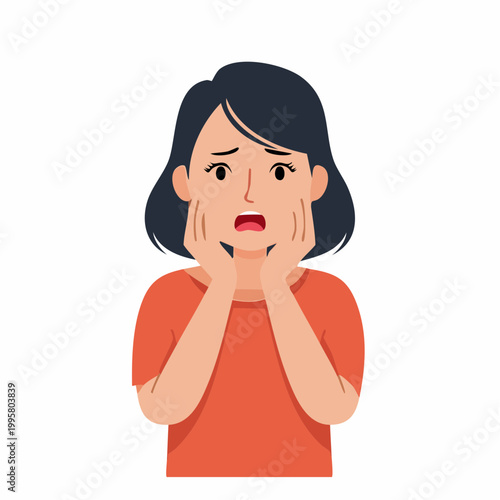 Woman Expressing Shock and Fear