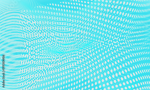 Perspective Halftone Dots Depth Background