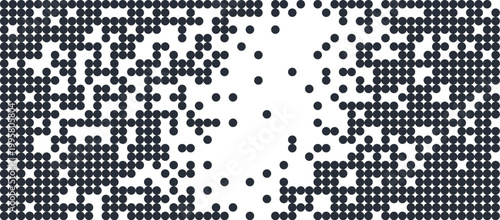 Halftone Grid Disintegrating Pattern