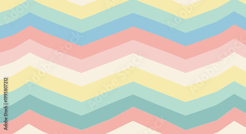 Pastel Chevron Pattern Background - Soft Colorful Zigzag Stripes