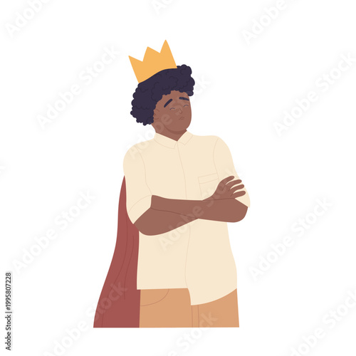 Dissociative personality disorder. Psychiatric problem, mental illness cartoon vector illustration