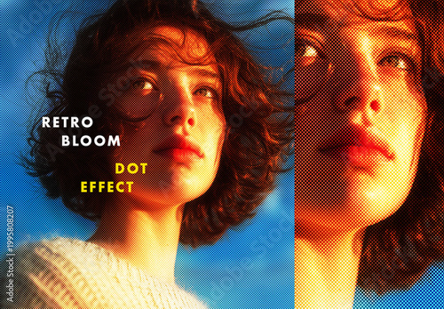 Retro Bloom Dot Photo Effect – Halftone for Album Cover & Social Media (PSD)