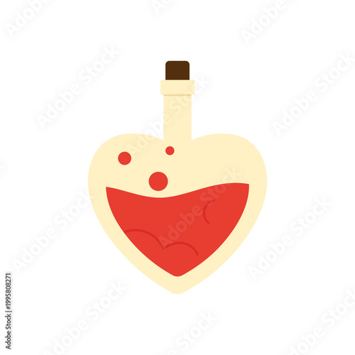 Fotografi Heart shaped bottle with love potion