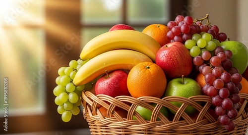 fruits and vegetables, fruits and vegetables in basket