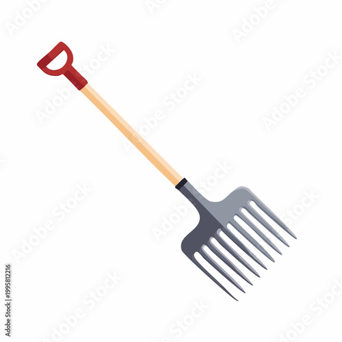 Garden Pitchfork with Wooden Handle