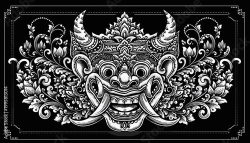 Thai Style Mask Design Element.