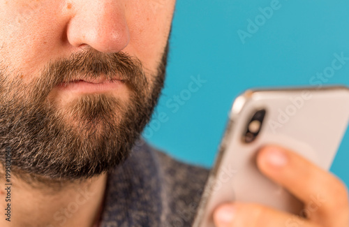 Close up photo of a man wit...