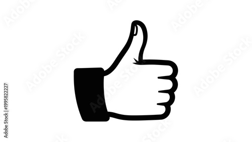 Thumbs Up Gesture Icon, Approval Symbol, Positive Feedback, Success and Agreement