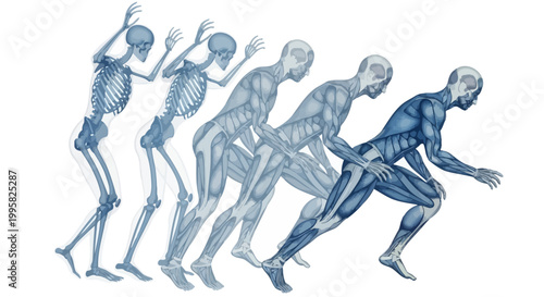 Human Anatomy Motion Sequence Skeletal Structure to Muscular Power in Athletic Performance