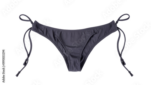 Tableau sur toile Dark gray string bikini bottoms with drawstring ties